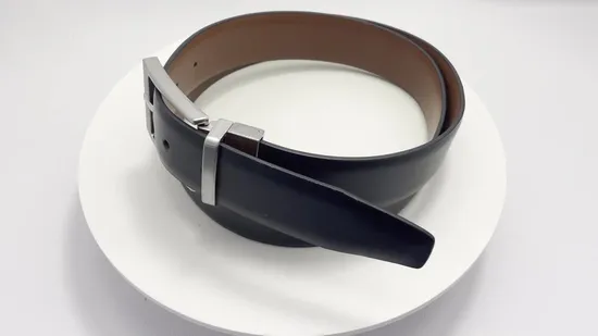 Cinto reversível de couro clássico masculino (35